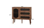JVNOXK Meuble de rangement décoratif avec 3 tiroirs et portes, meuble de rangement en bois avec étagères, adapté aux salons, bois naturel