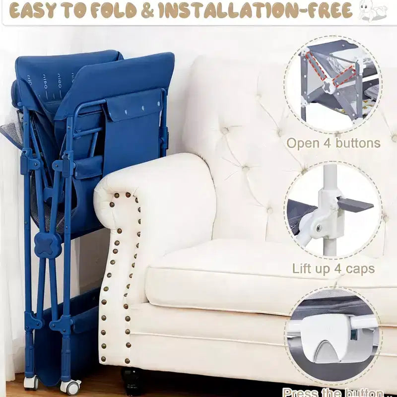 Table à langer pliable portable avec matelas imperméable, station à hauteur réglable avec tiroirs de rangement, organisateur de chambre mobile pour nouveau-nés et nourrissons