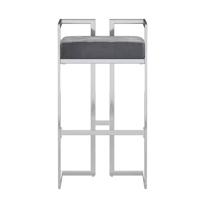 Tabourets de bar et de comptoir en velours Everal – Ensemble de 2 – iNSPIRE Q