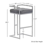 Tabourets de bar et de comptoir en velours Everal – Ensemble de 2 – iNSPIRE Q