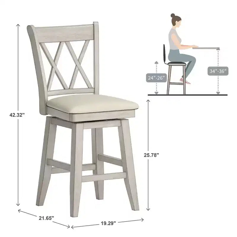 Tabourets de comptoir Truman Double X-Back - iNSPIRE Q