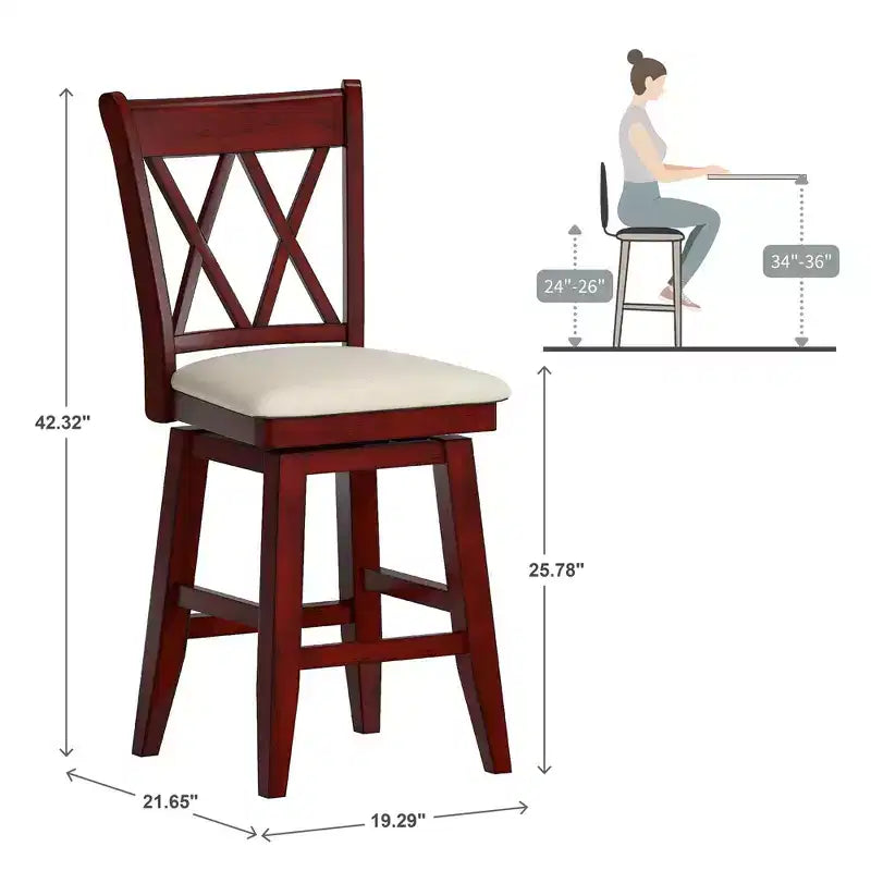 Tabourets de comptoir Truman Double X-Back - iNSPIRE Q