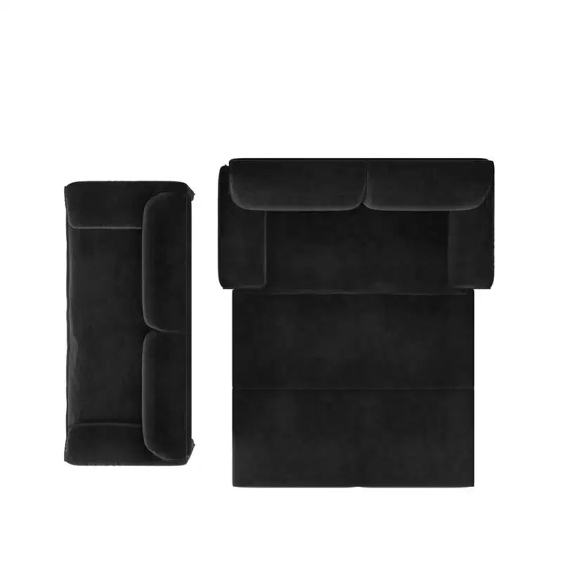 Canapé-lit Whisen 3 en 1 en velours Queen Size et canapé-lit convertible 66 Queen Size avec poches de rangement latérales (version améliorée)