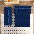 Canapé-lit Whisen 3 en 1 en velours Queen Size et canapé-lit convertible 66 Queen Size avec poches de rangement latérales (version améliorée)