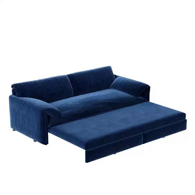 Canapé-lit Whisen 3 en 1 en velours Queen Size et canapé-lit convertible 66 Queen Size avec poches de rangement latérales (version améliorée)