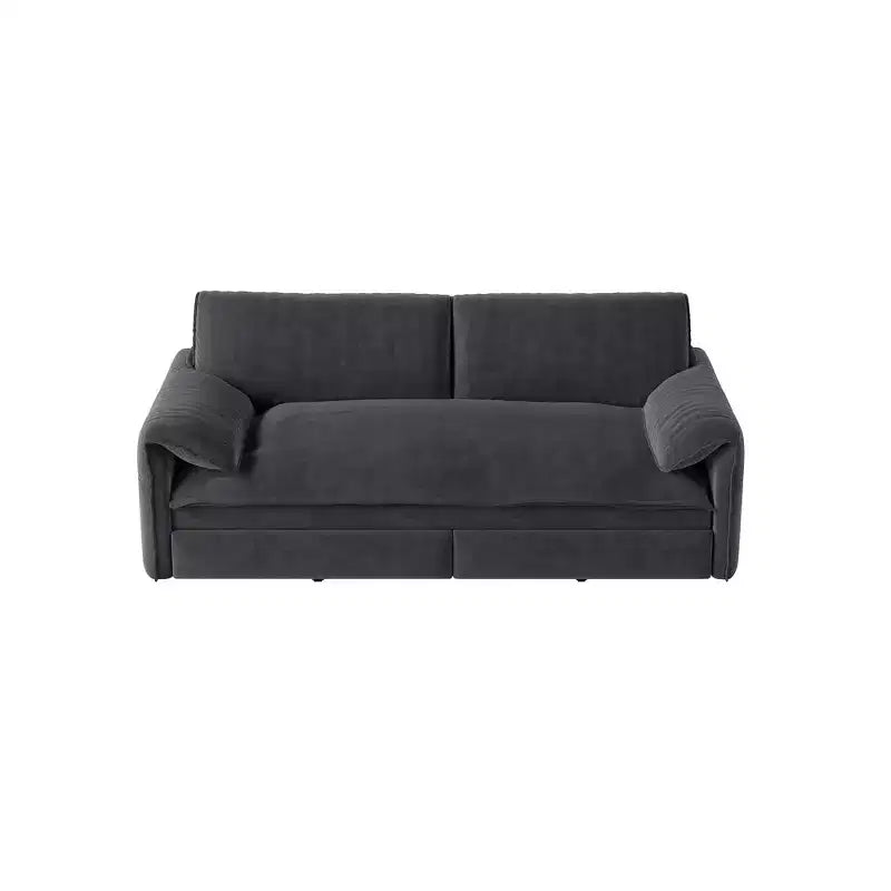 Canapé-lit Whisen 3 en 1 en velours Queen Size et canapé-lit convertible 66 Queen Size avec poches de rangement latérales (version améliorée)
