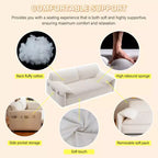 Canapé-lit Whisen 3 en 1 en velours Queen Size et canapé-lit convertible 66 Queen Size avec poches de rangement latérales (version améliorée)