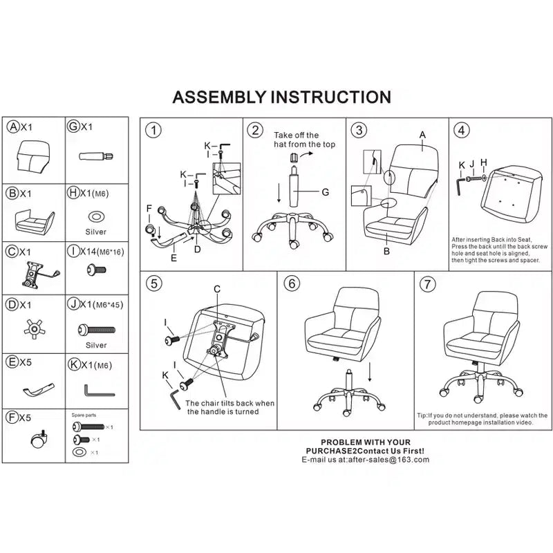 Chaise de bureau en cuir PU de qualité supérieure avec réglage de la hauteur - Convient pour le bureau, la chambre, la coiffeuse et d'autres environnements intérieurs