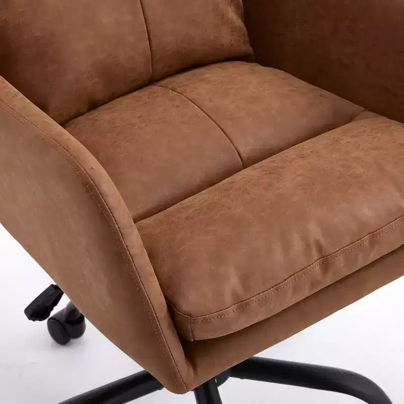 Chaise de bureau en cuir PU de qualité supérieure avec réglage de la hauteur - Convient pour le bureau, la chambre, la coiffeuse et d'autres environnements intérieurs