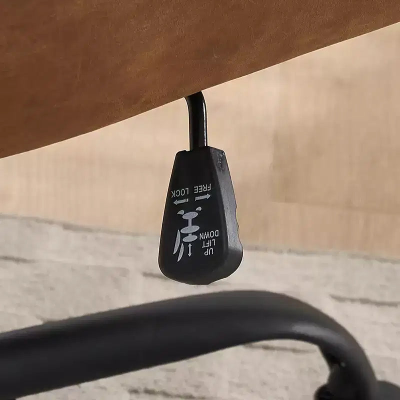 Chaise de bureau en cuir PU de qualité supérieure avec réglage de la hauteur - Convient pour le bureau, la chambre, la coiffeuse et d'autres environnements intérieurs