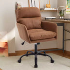 Chaise de bureau en cuir PU de qualité supérieure avec réglage de la hauteur - Convient pour le bureau, la chambre, la coiffeuse et d'autres environnements intérieurs