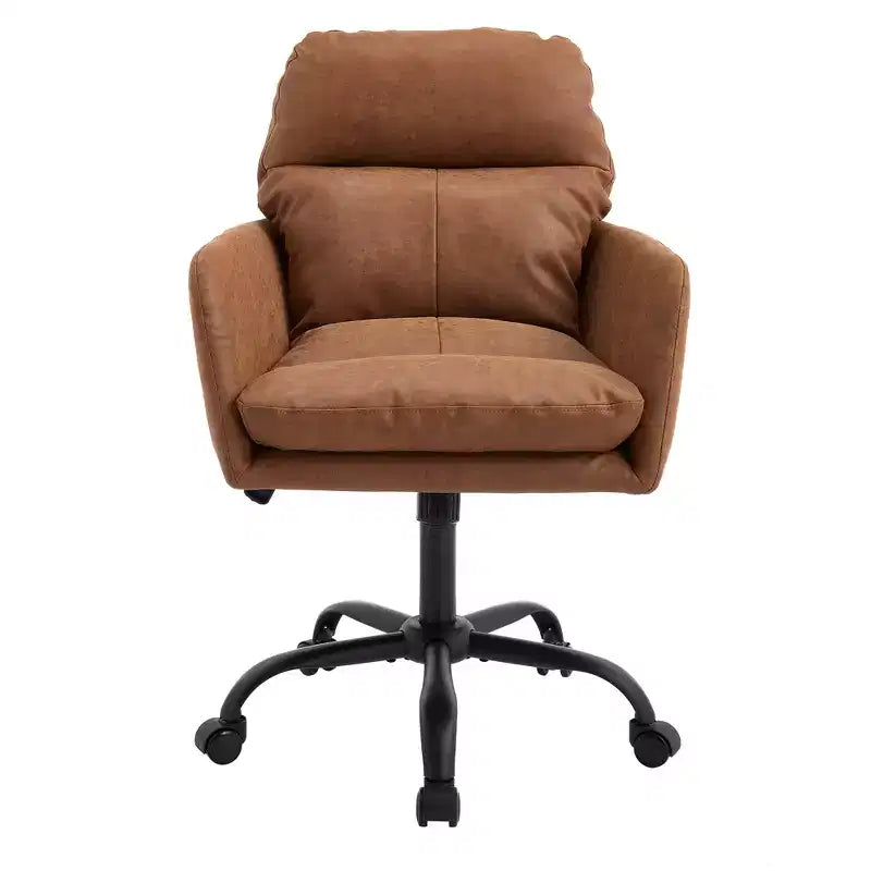 Chaise de bureau en cuir PU de qualité supérieure avec réglage de la hauteur - Convient pour le bureau, la chambre, la coiffeuse et d'autres environnements intérieurs