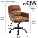 Chaise de bureau en cuir PU de qualité supérieure avec réglage de la hauteur - Convient pour le bureau, la chambre, la coiffeuse et d'autres environnements intérieurs