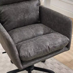Chaise de bureau en cuir PU de qualité supérieure avec réglage de la hauteur - Convient pour le bureau, la chambre, la coiffeuse et d'autres environnements intérieurs
