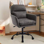 Chaise de bureau en cuir PU de qualité supérieure avec réglage de la hauteur - Convient pour le bureau, la chambre, la coiffeuse et d'autres environnements intérieurs