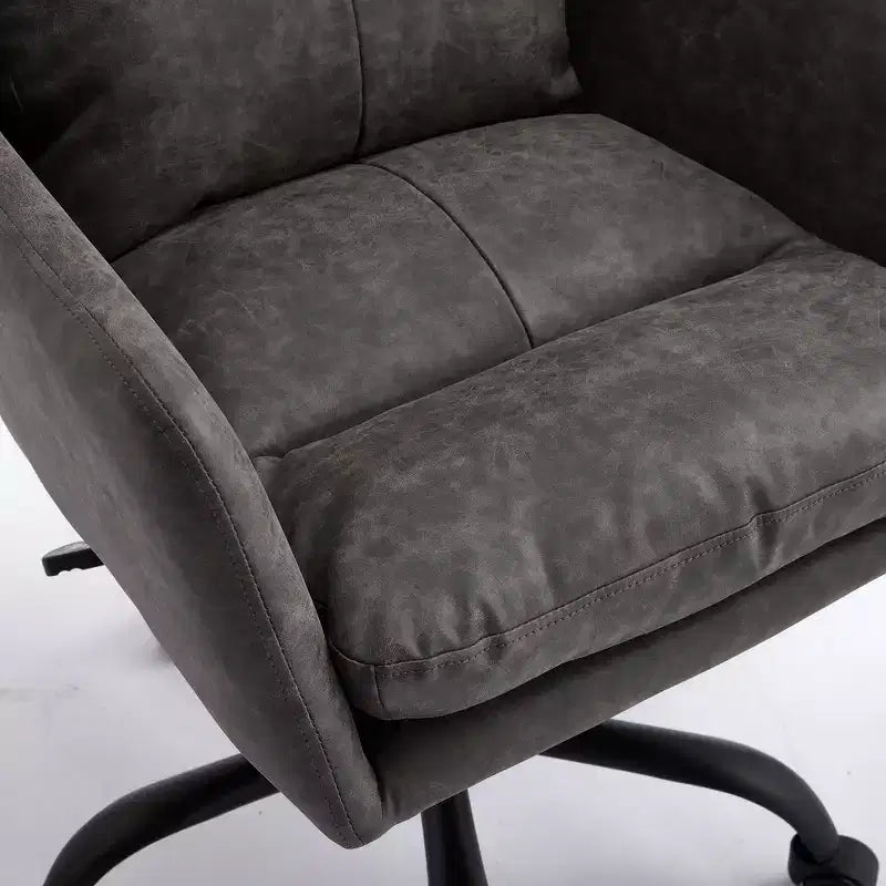 Chaise de bureau en cuir PU de qualité supérieure avec réglage de la hauteur - Convient pour le bureau, la chambre, la coiffeuse et d'autres environnements intérieurs