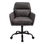 Chaise de bureau en cuir PU de qualité supérieure avec réglage de la hauteur - Convient pour le bureau, la chambre, la coiffeuse et d'autres environnements intérieurs
