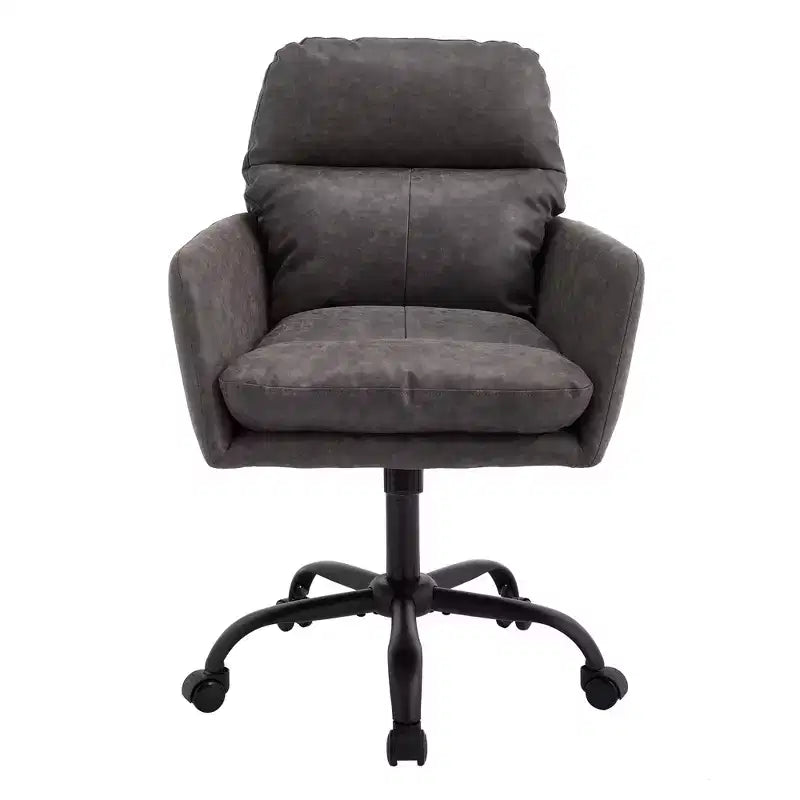 Chaise de bureau en cuir PU de qualité supérieure avec réglage de la hauteur - Convient pour le bureau, la chambre, la coiffeuse et d'autres environnements intérieurs