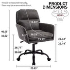 Chaise de bureau en cuir PU de qualité supérieure avec réglage de la hauteur - Convient pour le bureau, la chambre, la coiffeuse et d'autres environnements intérieurs