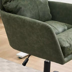 Chaise de bureau en cuir PU de qualité supérieure avec réglage de la hauteur - Convient pour le bureau, la chambre, la coiffeuse et d'autres environnements intérieurs