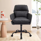 Chaise de bureau en cuir PU de qualité supérieure avec réglage de la hauteur - Convient pour le bureau, la chambre, la coiffeuse et d'autres environnements intérieurs