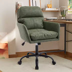 Chaise de bureau en cuir PU de qualité supérieure avec réglage de la hauteur - Convient pour le bureau, la chambre, la coiffeuse et d'autres environnements intérieurs