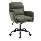Chaise de bureau en cuir PU de qualité supérieure avec réglage de la hauteur - Convient pour le bureau, la chambre, la coiffeuse et d'autres environnements intérieurs