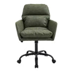 Chaise de bureau en cuir PU de qualité supérieure avec réglage de la hauteur - Convient pour le bureau, la chambre, la coiffeuse et d'autres environnements intérieurs