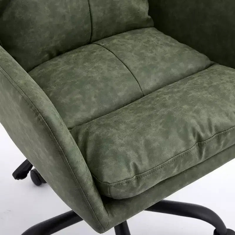 Chaise de bureau en cuir PU de qualité supérieure avec réglage de la hauteur - Convient pour le bureau, la chambre, la coiffeuse et d'autres environnements intérieurs