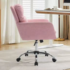 Chaise de bureau en cuir PU de qualité supérieure avec réglage de la hauteur - Convient pour le bureau, la chambre, la coiffeuse et d'autres environnements intérieurs