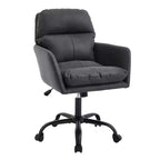 Chaise de bureau en cuir PU de qualité supérieure avec réglage de la hauteur - Convient pour le bureau, la chambre, la coiffeuse et d'autres environnements intérieurs