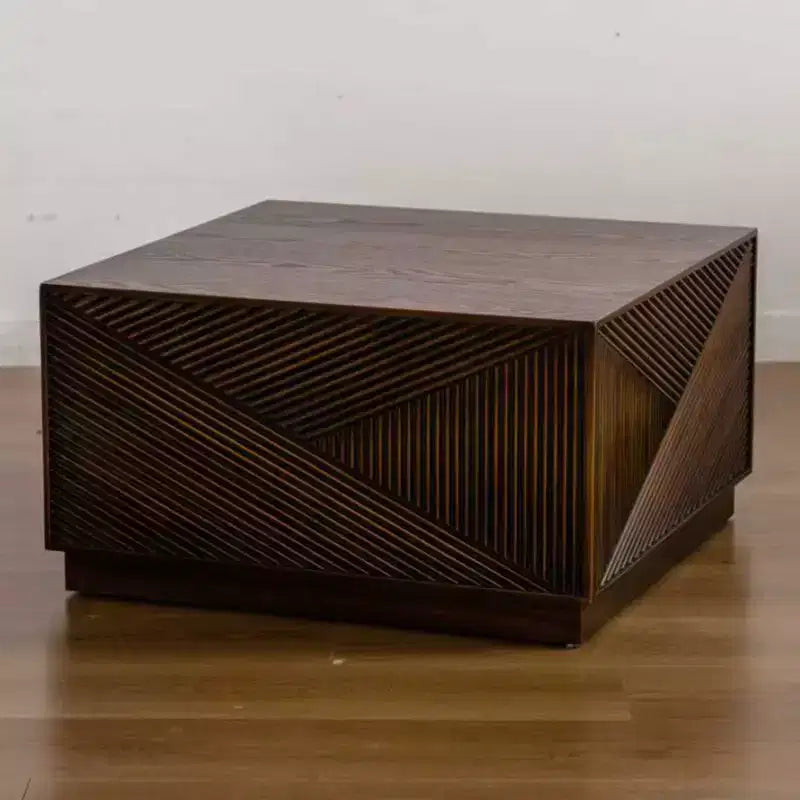 Table basse carrée aux couleurs modernes pour salon, aucun assemblage requis