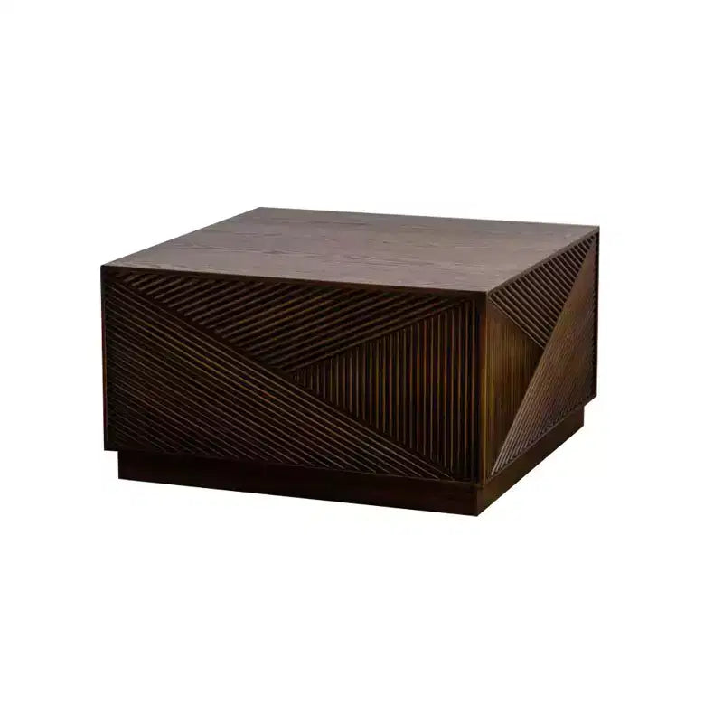 Table basse carrée aux couleurs modernes pour salon, aucun assemblage requis