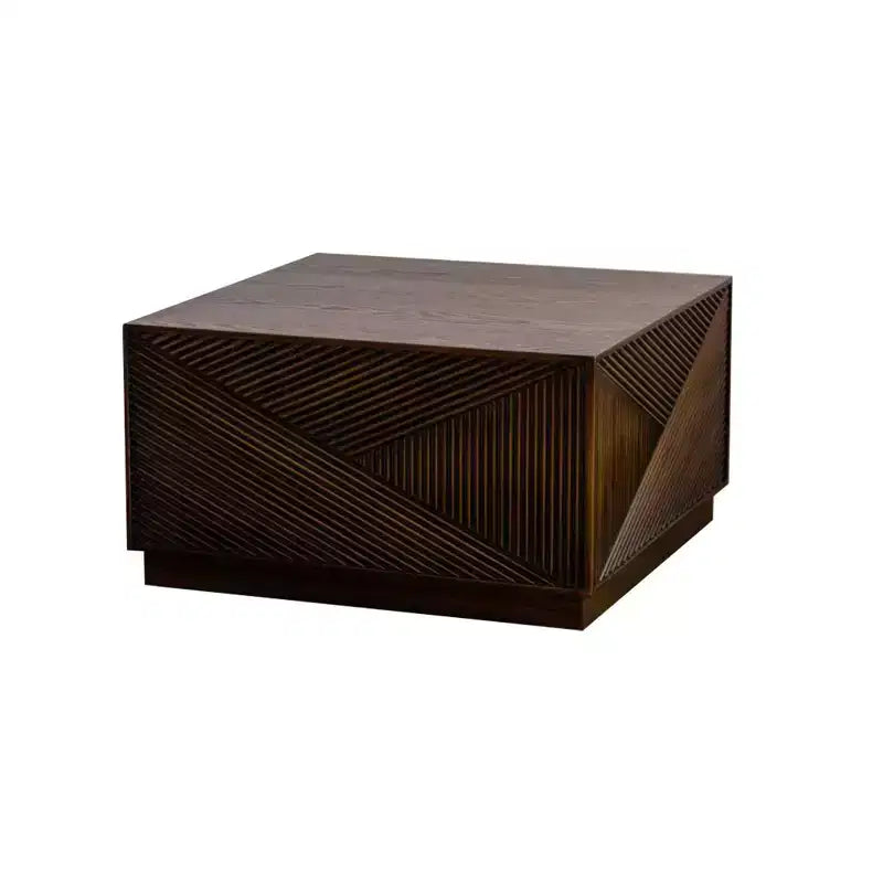 Table basse carrée aux couleurs modernes pour salon, aucun assemblage requis