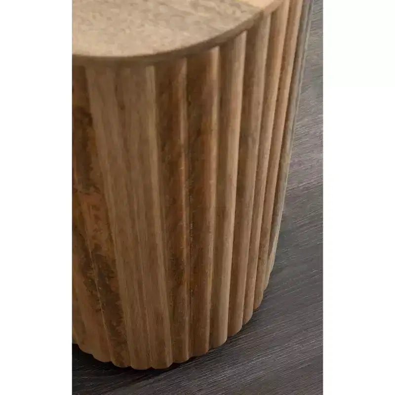 Table d'appoint en bois Kate and Laurel Reid, 10x10x22, Naturel