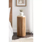 Table d'appoint en bois Kate and Laurel Reid, 10x10x22, Naturel