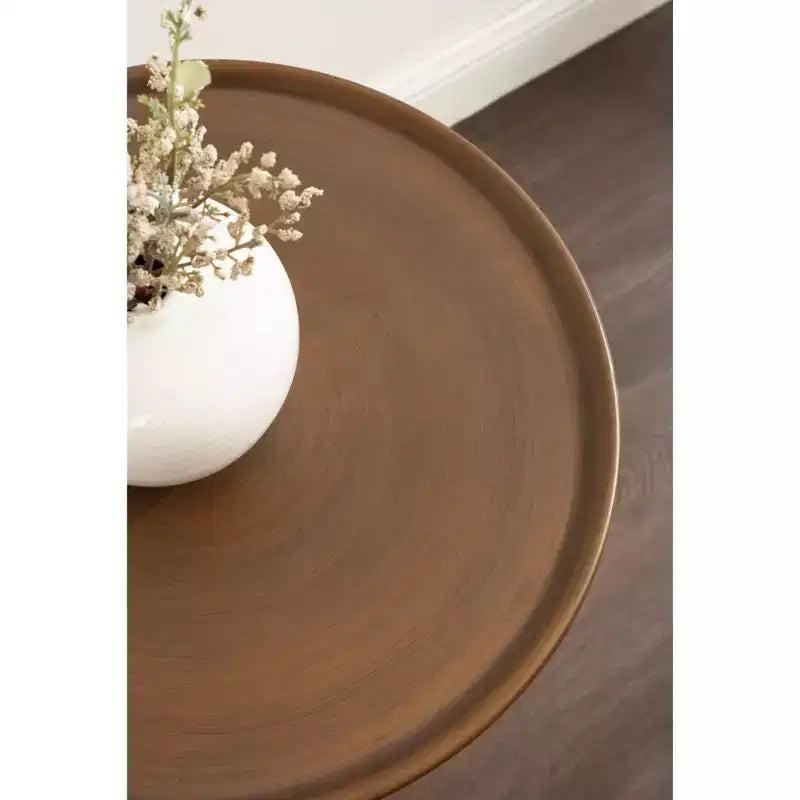 Table d'appoint ronde Sitara Kate and Laurel, 14x14x24, or