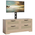 Commode à 4 tiroirs Meuble TV avec support pour téléviseurs jusqu'à 70 pouces pour salon, chambre à coucher