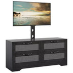 Commode à 4 tiroirs Meuble TV avec support pour téléviseurs jusqu'à 70 pouces pour salon, chambre à coucher