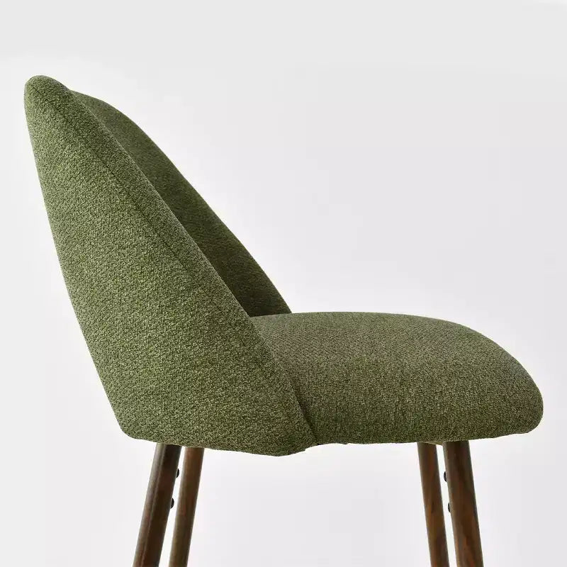 Lot de 3 tabourets de bar de hauteur comptoir du milieu du siècle, chaises d'îlot de cuisine rembourrées de 26 po avec pieds en métal finition noyer - Panipeachy
