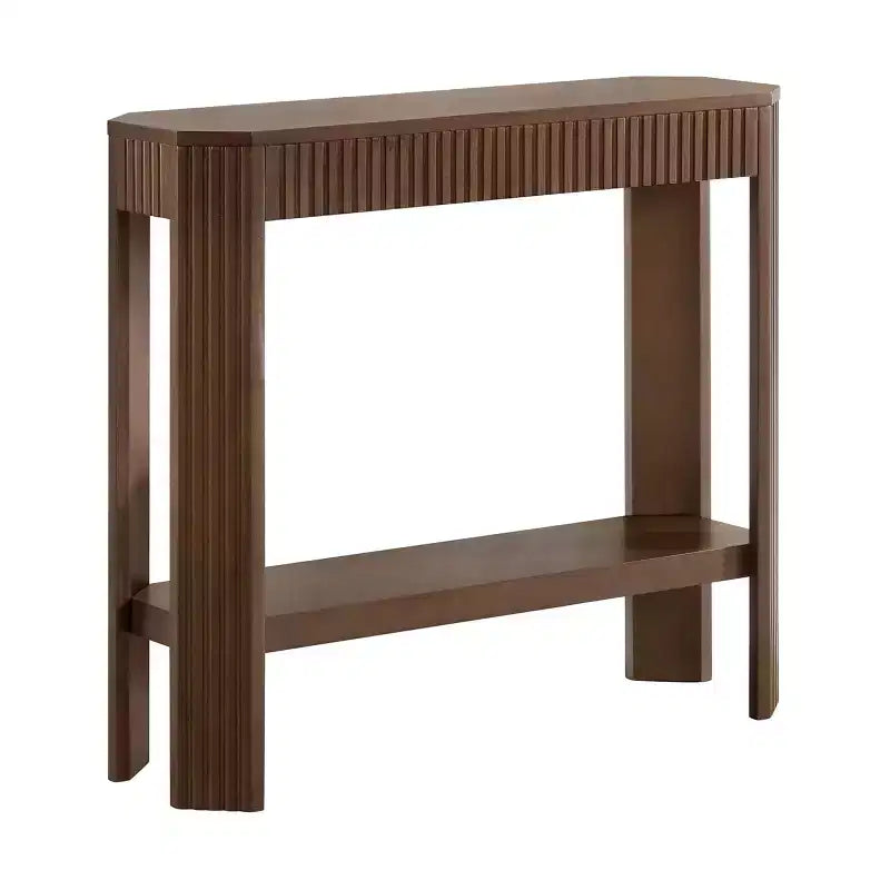 Console en bois massif cannelé 36 po