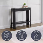 Console en bois massif cannelé 36 po