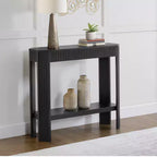 Console en bois massif cannelé 36 po