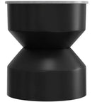 Table d'appoint moderne Dolly avec plateau en véritable marbre de 40,6 cm de large, en métal, noir/blanc, assemblée