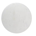 Table d'appoint moderne Dolly avec plateau en véritable marbre de 40,6 cm de large, en métal, noir/blanc, assemblée