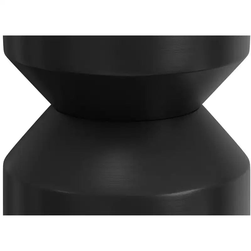 Table d'appoint moderne Dolly avec plateau en véritable marbre de 40,6 cm de large, en métal, noir/blanc, assemblée