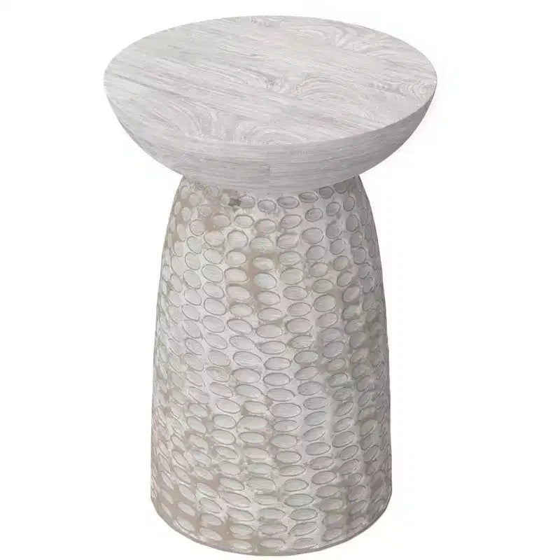 Table d'appoint haute contemporaine Willis en manguier massif de 16 po de largeur, assemblée
