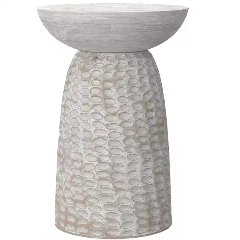 Table d'appoint haute contemporaine Willis en manguier massif de 16 po de largeur, assemblée