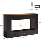 Table de console d'entrée Lantine 55, table console moderne avec 2 niveaux de rangement, meuble de canapé étroit pour salon, entrée, couloir, noir