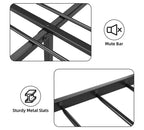 Cadre de lit Coolmee King Size avec tête de lit, cadre de lit plateforme industriel King Size avec 14 lattes métalliques solides, rangement sous le lit, silencieux
